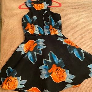 Asos Black floral dress